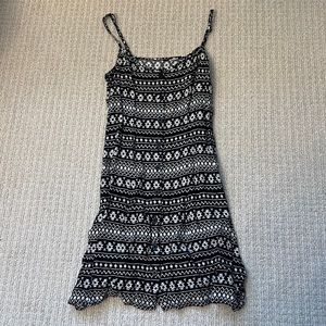 Small Black and white Aztec patterned mini dress American Eagle